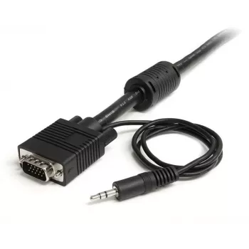 StarTech.com Cable de vídeo VGA coaxial de alta resolución para monitor de 5m con audio HD15 M/M