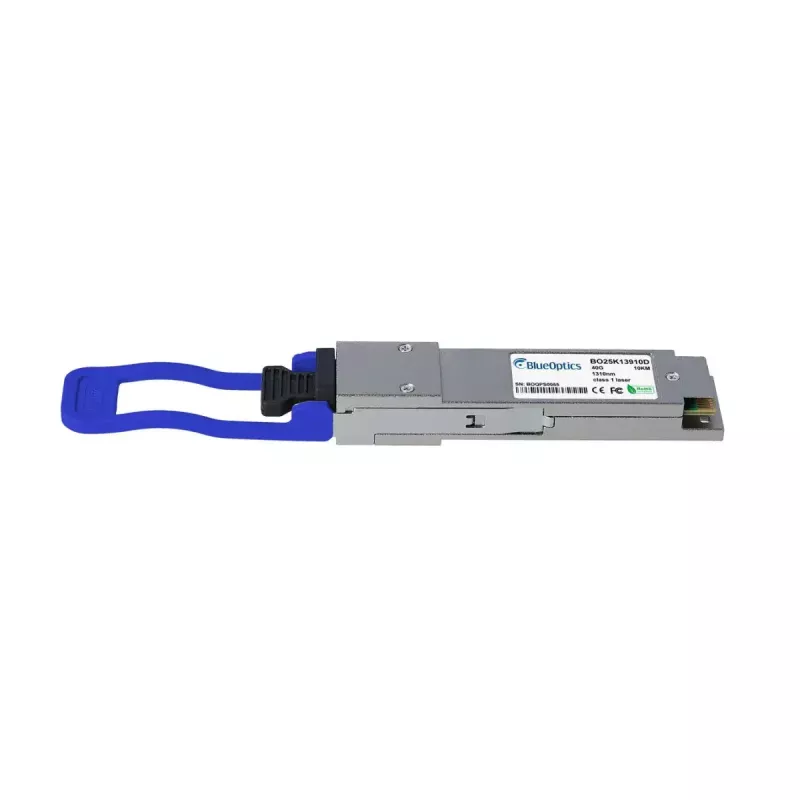BlueOptics OPT-0045-BO Transceptor QSFP, 40GBASE-PLR4, MPO/MTP, monomodo 1310nm 10 km, compatible con F5 Networks (BO25K13910D)