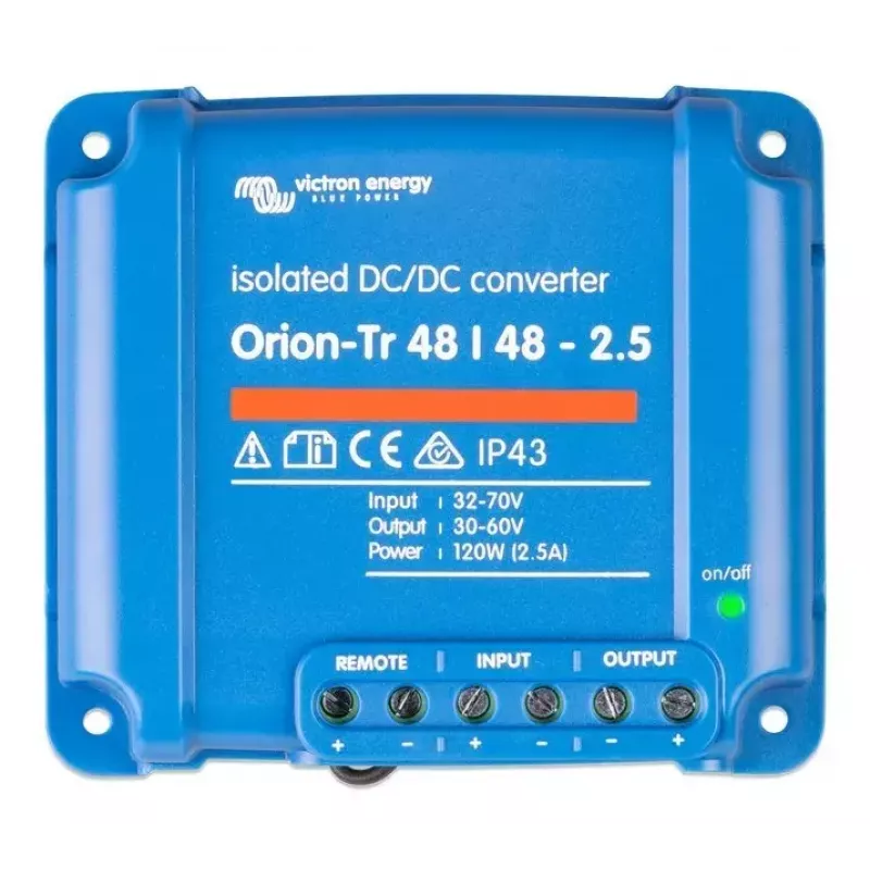 Convertidor DC-DC Victron Energy Orion-Tr 48/48-2.5A 120 W — aislado 48 V a 48,2 V