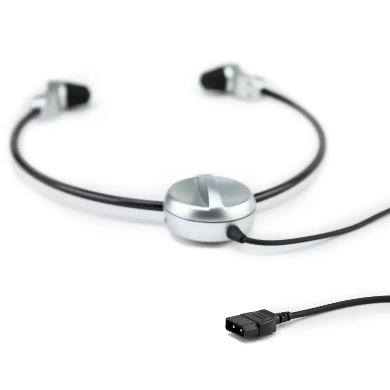 Grundig Swingphone 568 auriculares con cable bajo la barbilla negro, plata