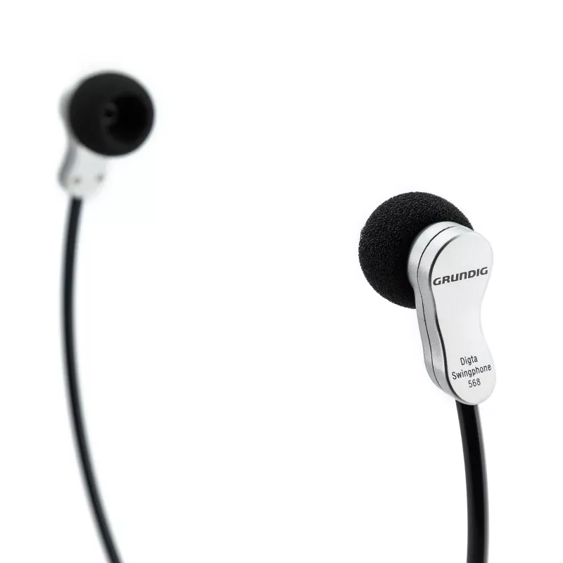 Grundig Swingphone 568 auriculares con cable bajo la barbilla negro, plata