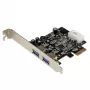 StarTech.com Adaptador de tarjeta PCI Express (PCIe) SuperSpeed USB 3.0 de 2 puertos con UASP - alimentación LP4