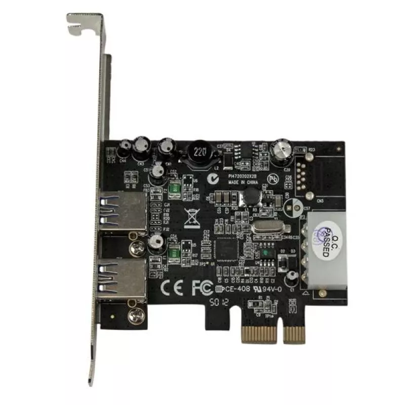 StarTech.com Adaptador de tarjeta PCI Express (PCIe) SuperSpeed USB 3.0 de 2 puertos con UASP - alimentación LP4
