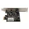 StarTech.com Adaptador de tarjeta PCI Express (PCIe) SuperSpeed USB 3.0 de 2 puertos con UASP - alimentación LP4