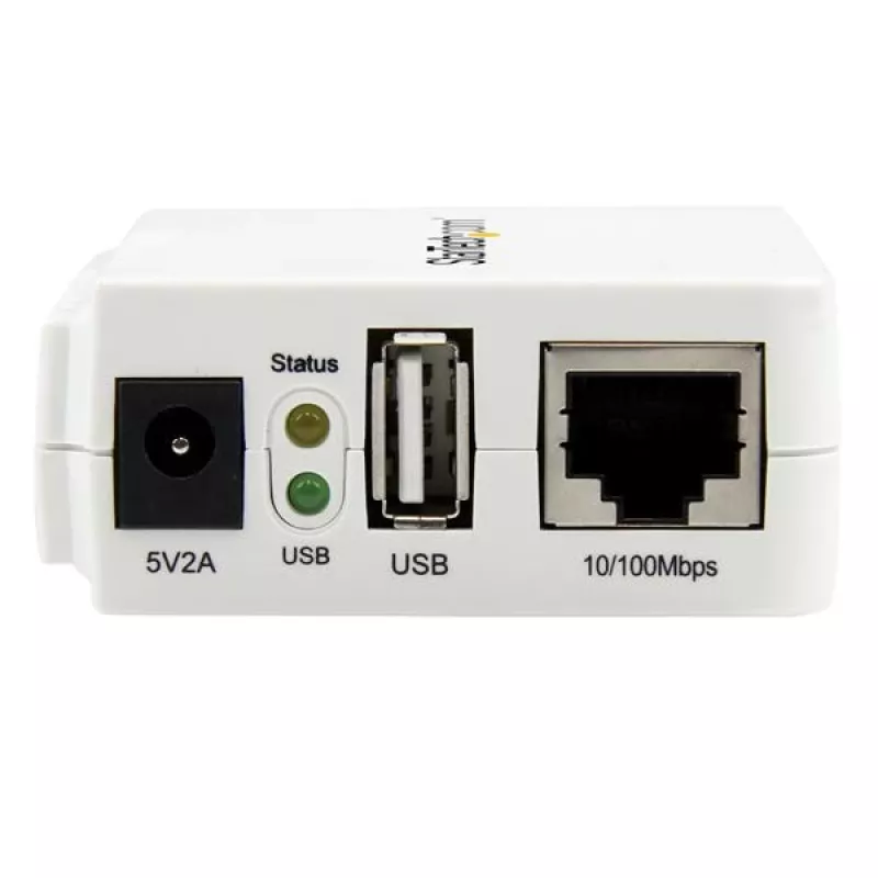 StarTech.com Servidor de impresión de red USB Wireless N de 1 puerto con puerto Ethernet 10/100 Mbps – 802.11 b/g/n