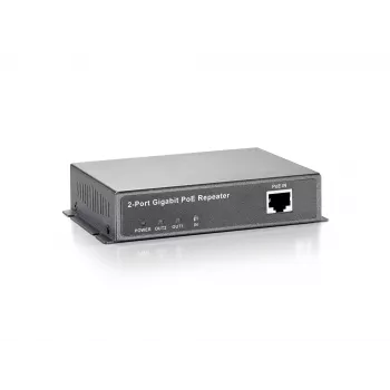 Repetidor PoE Gigabit LevelOne, apilable en cascada, 2 salidas PoE, repetidor de red, 100 m, 1000 Mbit/s, duplex completo, semiduplex, 10/100/1000Base-T(X), IEEE 802.3x