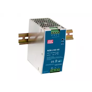 Fuente de alimentacion industrial LevelOne 48V DC, 240W, carril DIN, compatible con PoE