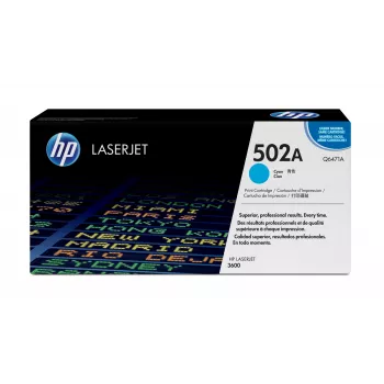 HP 502A Tóner Original LaserJet cian, 4000 páginas, cian, 1 unidad