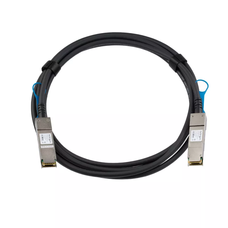 Cable Direct-Attach Twinax de 3 m 40G QSFP+ a QSFP+ compatible con StarTech.com Juniper QFX-QSFP-DAC-3M - DAC de cobre 40GbE QSFP+ 40 Gbit/s módulo transceptor pasivo de bajo consumo DAC