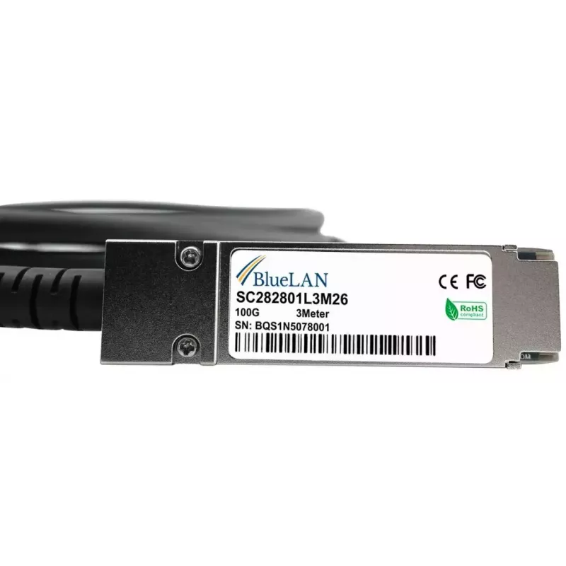 Cable DAC QSFP28 BlueOptics QSFP28-DAC-2M-AT-BL 2m conector macho/conector macho