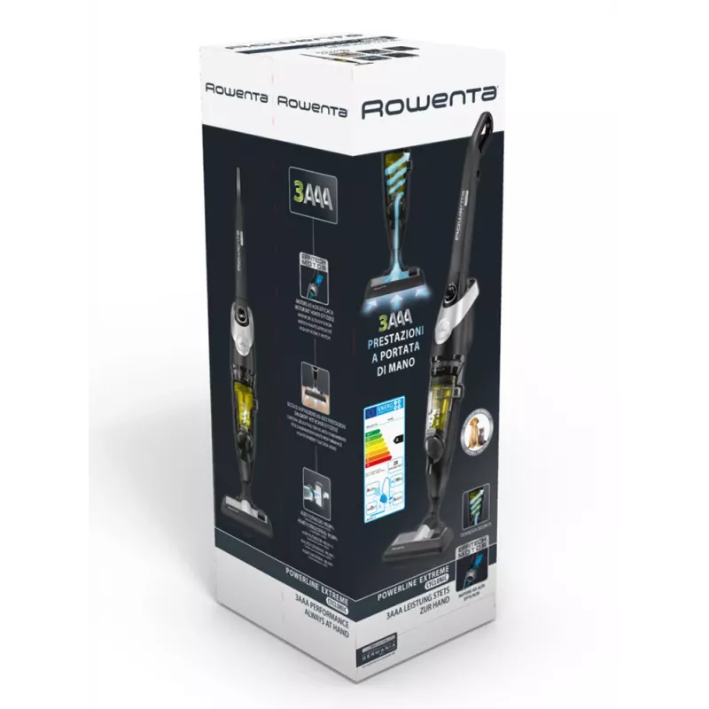 Aspirador escoba Rowenta RH8155WA AC en seco ciclónico sin bolsa 0,9 L 750 W negro, plateado, amarillo