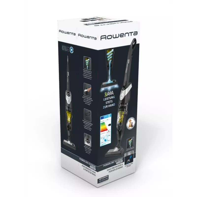 Aspirador escoba Rowenta RH8155WA AC en seco ciclónico sin bolsa 0,9 L 750 W negro, plateado, amarillo