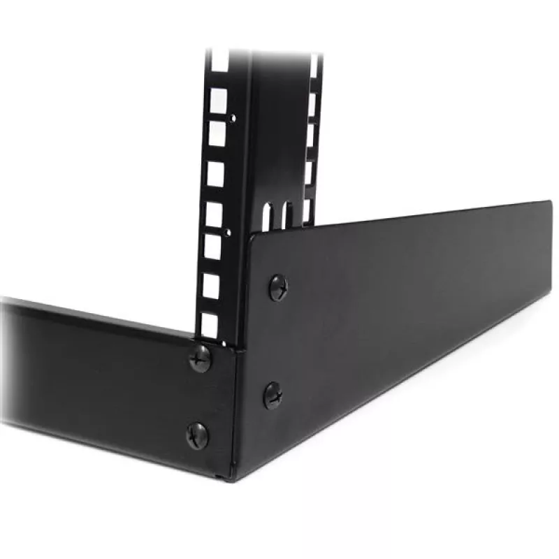 Rack de servidor de escritorio StarTech.com 2 postes 12U, rack de ordenador abierto pequeño de 19 pulgadas, rack de red compacto para equipos AV/estudio/datos/IT – rack de dos postes independiente para aplicaciones domésticas/de oficina