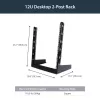 Rack de servidor de escritorio StarTech.com 2 postes 12U, rack de ordenador abierto pequeño de 19 pulgadas, rack de red compacto para equipos AV/estudio/datos/IT – rack de dos postes independiente para aplicaciones domésticas/de oficina