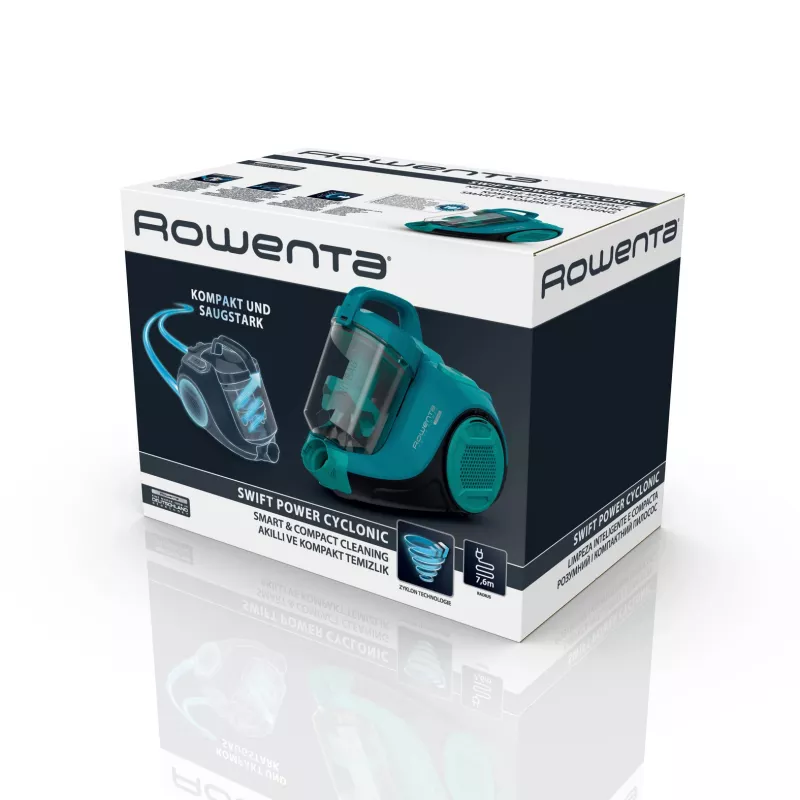 Rowenta Swift Power Cyclonic RO2932EA aspiradora de trineo, en seco, sin bolsa, 750 W