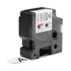 Etiquetas de poliéster permanentes para industria DYMO Rhino | 24 mm x 5,5 m | Impresión negra sobre blanco | Autoadhesivas | para impresoras de etiquetas LabelManager y Rhino