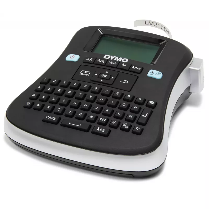 DYMO LabelManager ® ™ 210D - AZERTY, D1, transferencia térmica, 180 x 180 DPI, 12 mm/s, negro, plateado