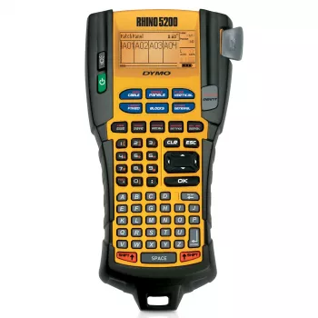 Impresora de etiquetas industrial DYMO RHINO 5200 | Rotuladora con maletín | Teclas de acceso rápido que ahorran tiempo | Impresión rápida | Impresora de etiquetas robusta para obras y tareas de rotulación exigentes | Enchufe UK