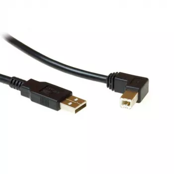 Cable USB 2.0 conector macho USB A - conector macho USB B (acodado) 1,80 m, ACT, SB2408