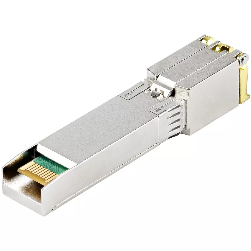 Módulo transceptor SFP+ compatible con MSA StarTech.com - 10GBASE-T ~ Módulo SFP+ MSA sin codificar - 10GBASE-T - SFP a RJ45 Cat6/Cat5e - 10GE Gigabit Ethernet SFP+ - RJ-45 30 m
