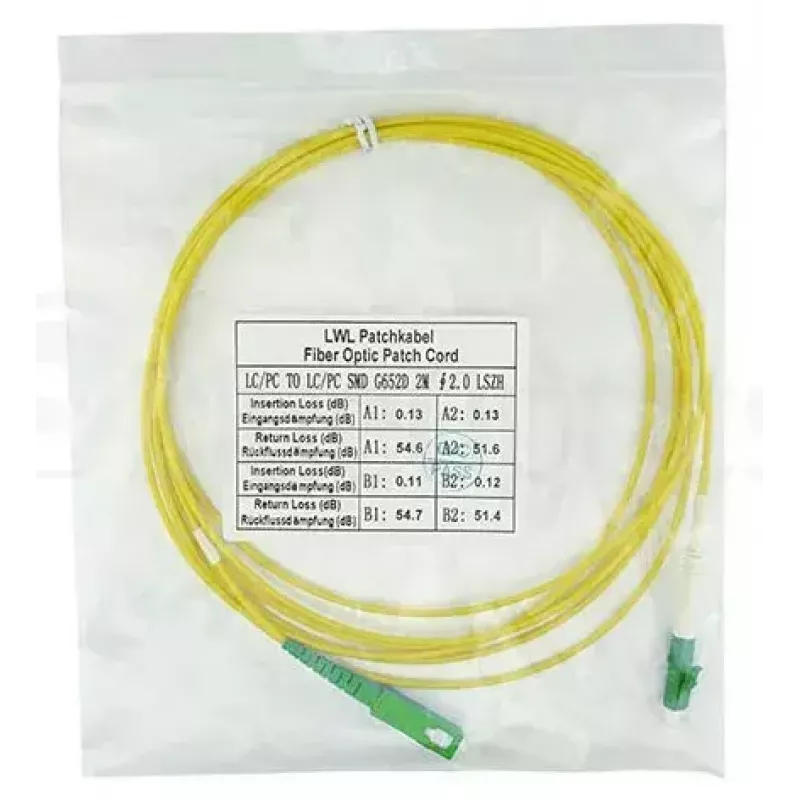 Cable de fibra óptica BlueOptics SFP2122BU20MM LC SC G.657.A1 20 m amarillo