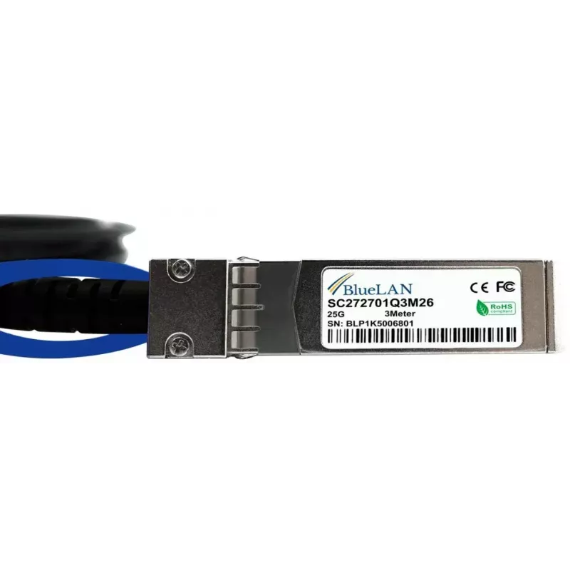 Cable de fibra óptica InfiniBand BlueOptics SFP-25G-C50CM 0,5 m SFP28 negro