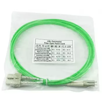 Cable de fibra óptica BlueOptics SFP3132GU20MK LC SC OM5 20 m amarillo