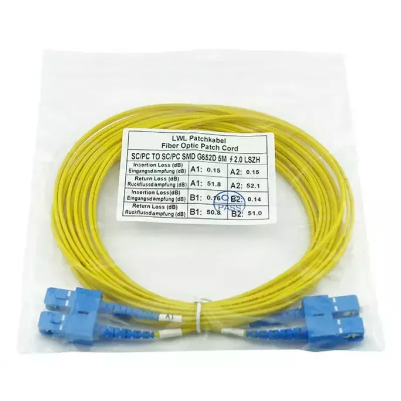 Cable de fibra óptica InfiniBand BlueOptics SFP3232BU20MK 20 m SC amarillo