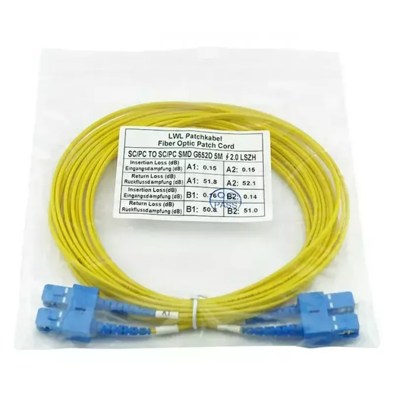 Cable de fibra óptica InfiniBand BlueOptics SFP3232BU50MK 50 m SC amarillo