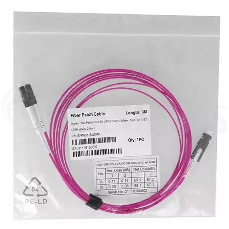 Cable de fibra óptica BlueOptics SFP9331FU0.5MK SN LC OM4 0,5 m violeta