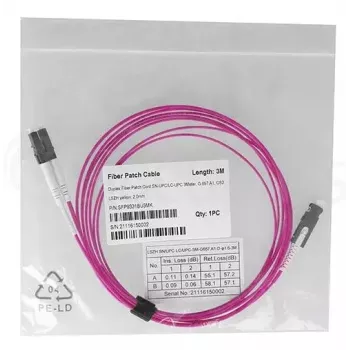 Cable de fibra óptica BlueOptics SFP9331FU2MK SN LC OM4 2 m violeta