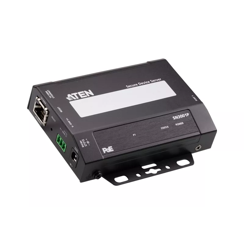 ATEN SN3001P servidor de dispositivos seguro de 1 puerto RS-232 con PoE, LAN de 100 Mbit
