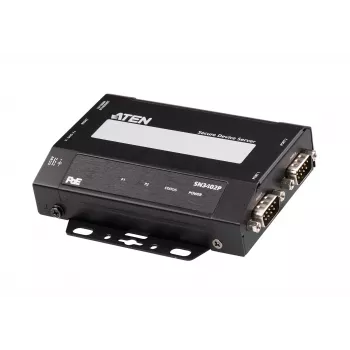 ATEN Servidor de dispositivos seguro RS-232/422/485 de 2 puertos con PoE
