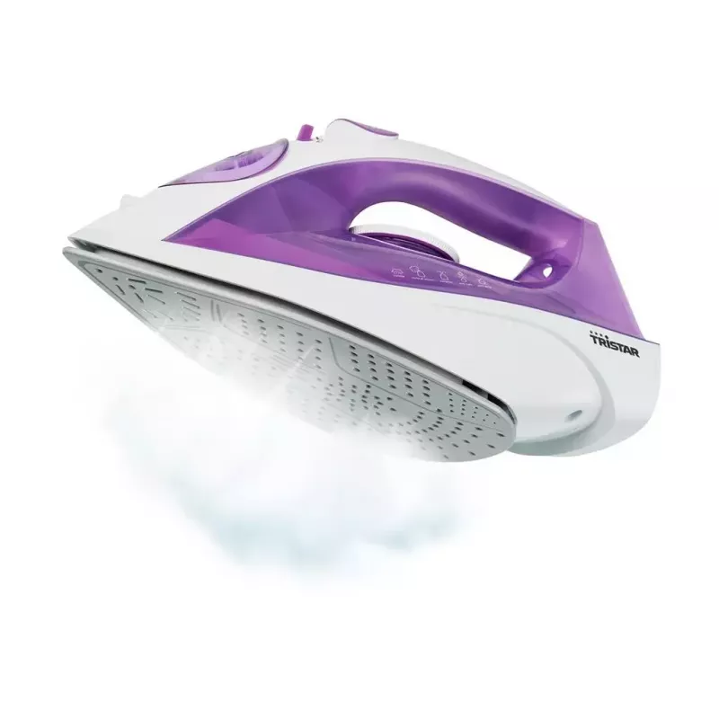 Plancha seca y de vapor Tristar ST-8350 suela cerámica 2200 W lila