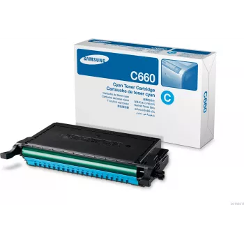 Cartucho de tóner Samsung CLP-C660B cian de alto rendimiento, 2000 páginas, cian, 1 unidad