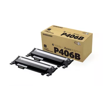 Cartucho de tóner Samsung CLT-P406B 2 ud. original negro