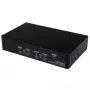 Conmutador KVM USB DisplayPort de 4 puertos StarTech.com con audio, 3840 x 2400 píxeles, negro