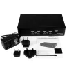 Conmutador KVM USB DisplayPort de 4 puertos StarTech.com con audio, 3840 x 2400 píxeles, negro