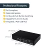 Conmutador KVM USB DisplayPort de 4 puertos StarTech.com con audio, 3840 x 2400 píxeles, negro