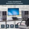 Conmutador KVM USB DisplayPort de 4 puertos StarTech.com con audio, 3840 x 2400 píxeles, negro