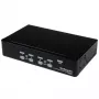 Conmutador KVM USB StarTech.com de 4 puertos para rack 1HE con OSD, 1920 x 1440 píxeles, montaje en rack, 5,4 W, 1HE, negro
