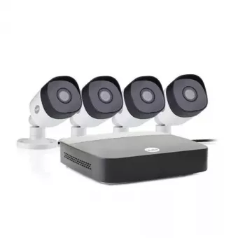 Kit de vigilancia Yale de 4 cámaras con cable, 4 canales