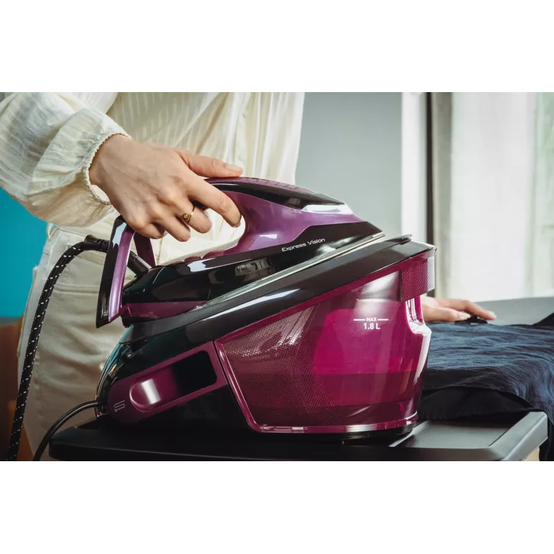 Centro de planchado Tefal Express Vision SV8152 2800 W 1,8 l suela Durilium AirGlide Autoclean violeta, negro