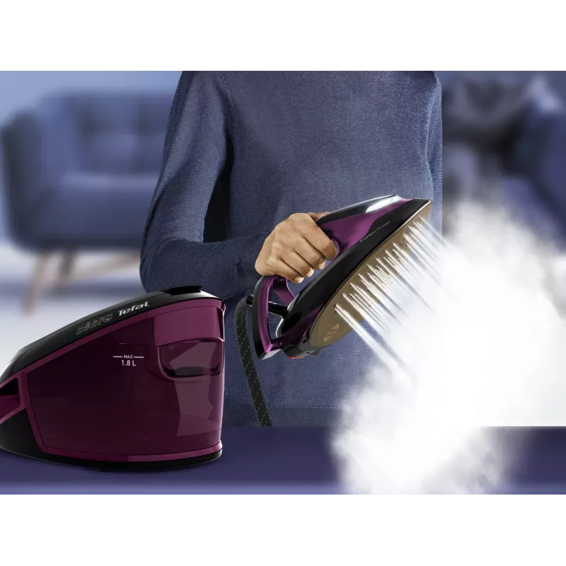 Centro de planchado Tefal Express Vision SV8152 2800 W 1,8 l suela Durilium AirGlide Autoclean violeta, negro