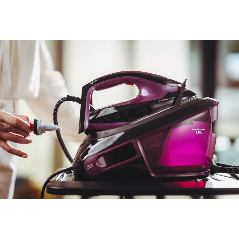 Centro de planchado Tefal Express Vision SV8152 2800 W 1,8 l suela Durilium AirGlide Autoclean violeta, negro