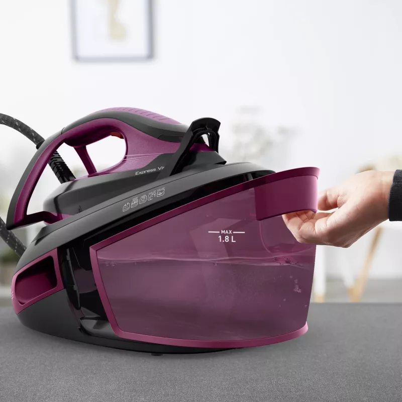 Centro de planchado Tefal Express Vision SV8152 2800 W 1,8 l suela Durilium AirGlide Autoclean violeta, negro
