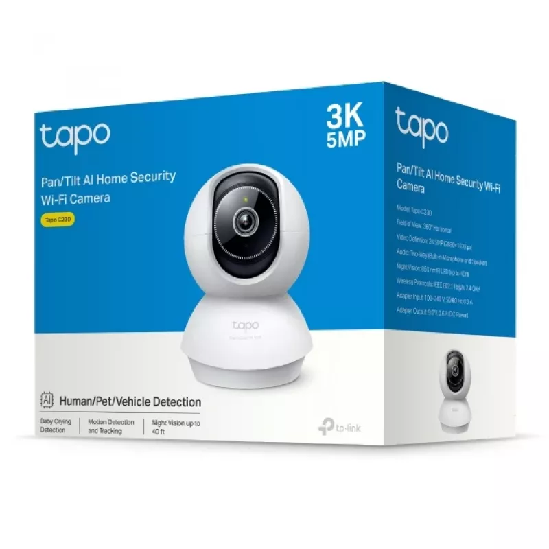 TP-Link Tapo C230(EU) Cámara de seguridad IP con bombilla para interior 2880 x 1620 píxeles Sobremesa