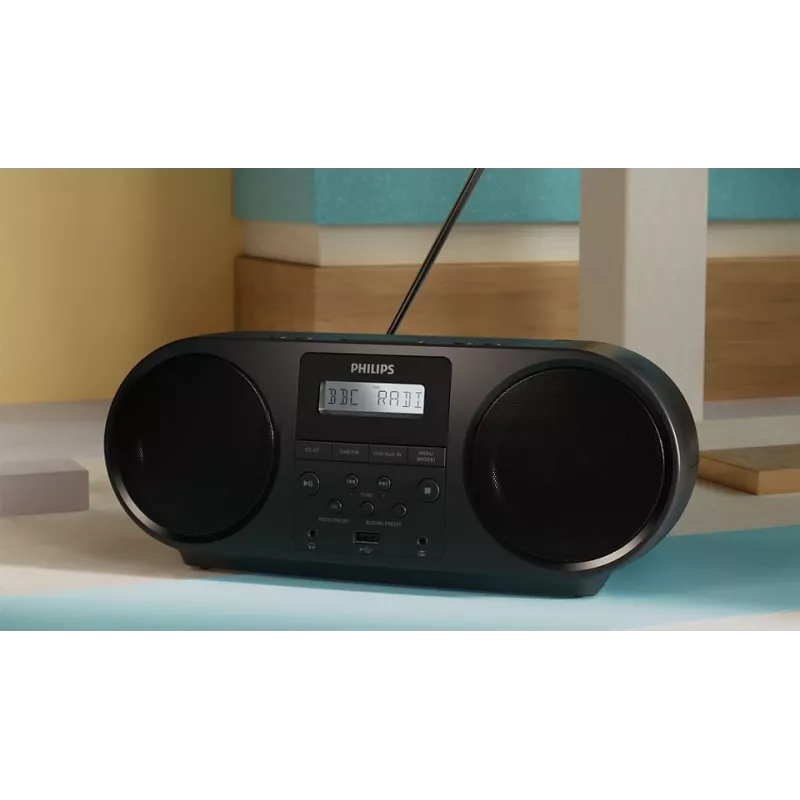 Philips TAZ6000/10 Reproductor de CD Negro Reproductor de CD portátil