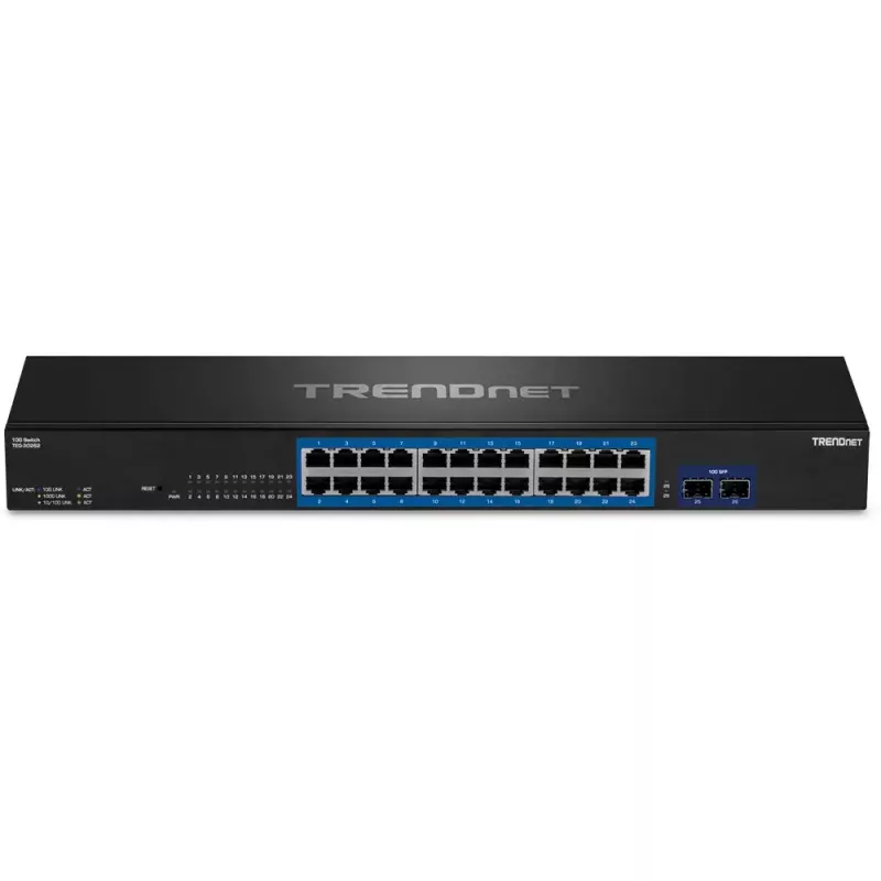 Switch Trendnet TEG-30262 v1.0R Gigabit Ethernet 24 Puertos 1U Negro