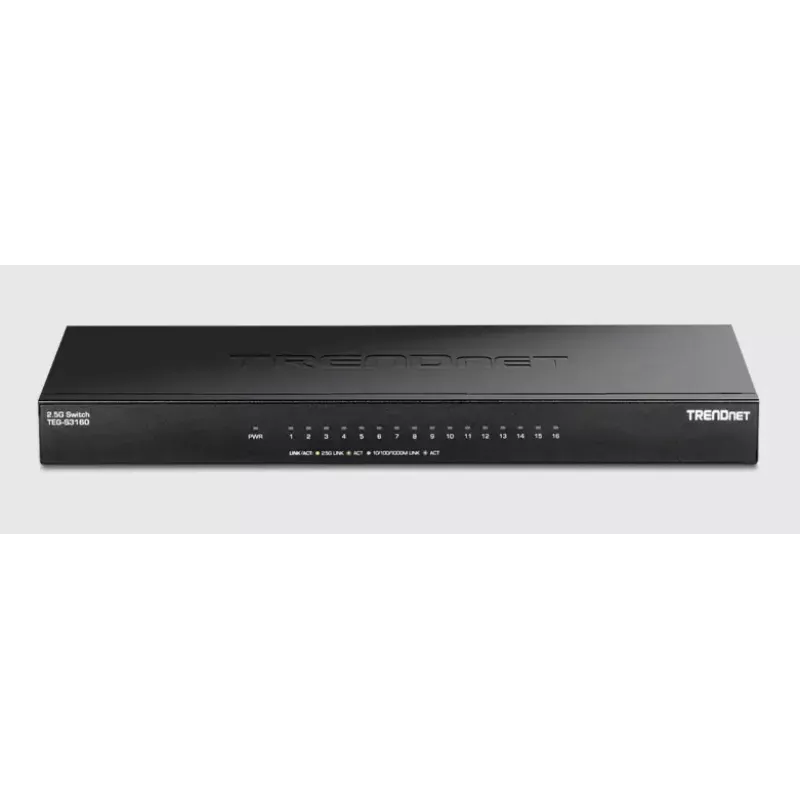 Switch no gestionado Trendnet TEG-S3160 16 puertos 2.5G Ethernet sobremesa negro